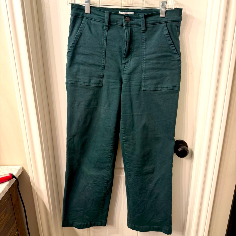 STUDIO BLUE, Wide Leg Utility Pant
size 4 | Dark Green